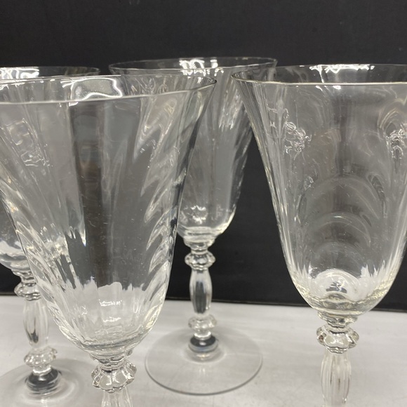 Cambridge Clear Caprice Glasses 7 5/8" Water Goblet Stem 300 Set of Four - Picture 14 of 17